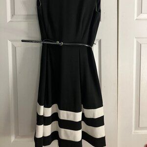 Calvin Klein black and white dress